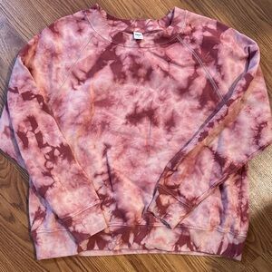 Old Navy Tie-Dye Crewneck Sweatshirt in Pink, Medium
